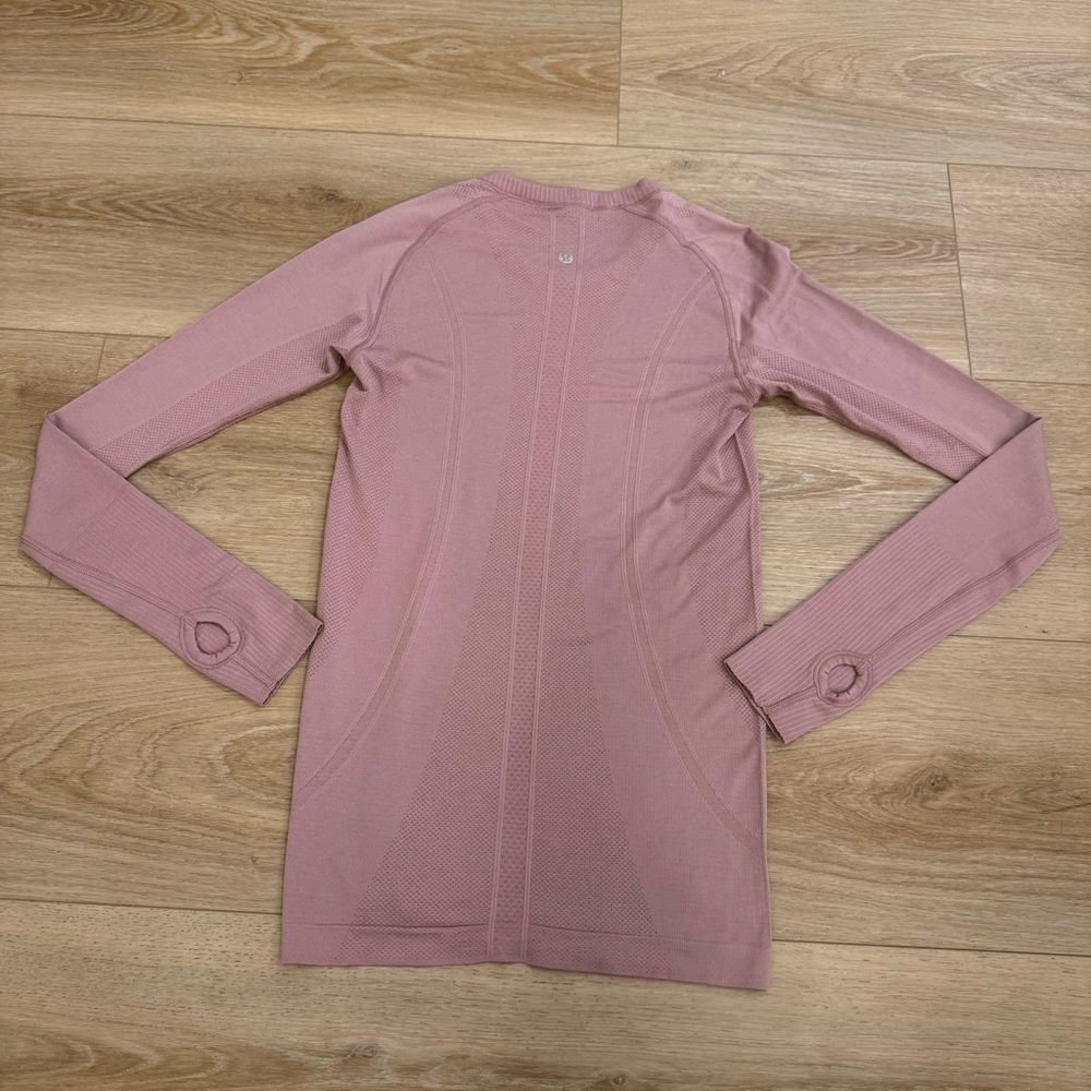 Lululemon Swiftly Tech Long Sleeve - Vintage Mauve- Pink - Size 6 - Excellent - Picture 7 of 11